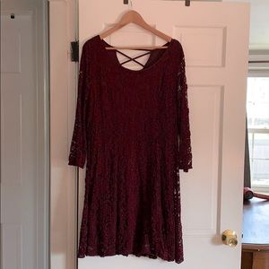 Maurices knit wine dress